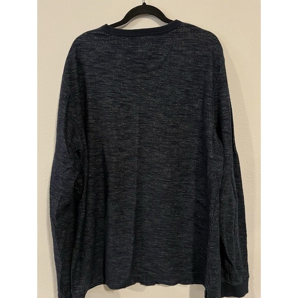 Vans Shirt Mens XLarge Blue Long Sleeve Crewneck Thermal Y2K Grunge Skater 2000s - Picture 7 of 13